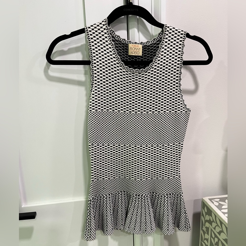 Torn by Ronny Kobo Peplum Top